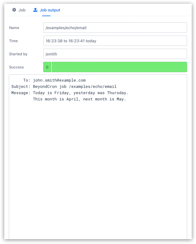 Email job output